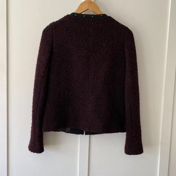 Gerard Darel Jacket Boucle Tweed Red UK 38 - Picture 8 of 12
